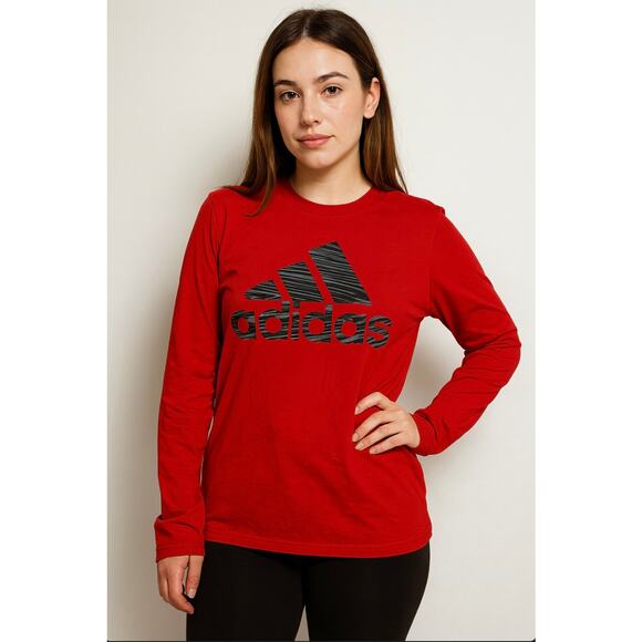 Adidas Women's Long Sleeve, Red, Size Large, Excellent Condition - Picture 1 of 6